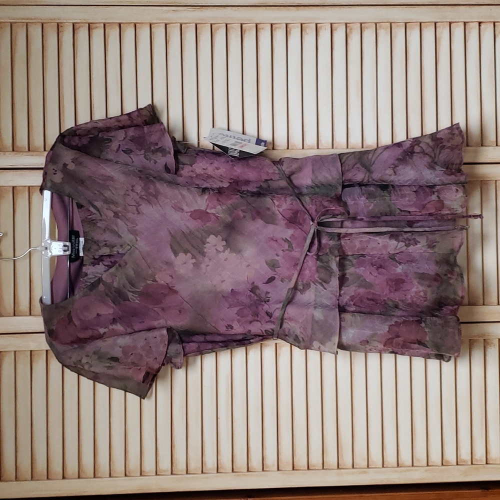 2 piece floral outfit.